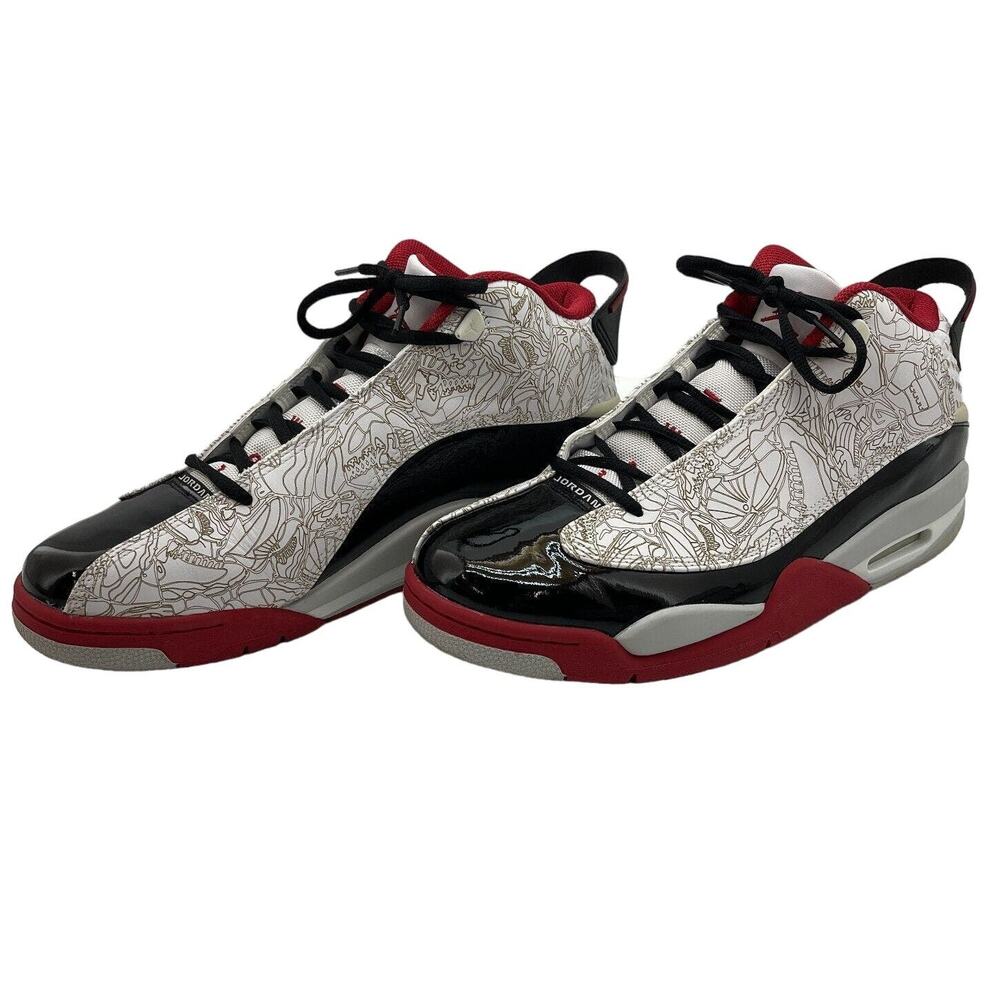 Size 11.5 - Air Jordan Dub Zero White/Black Varsity Red Mens Jumpman Retro